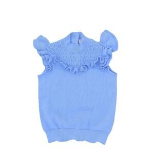 Janie and Jack girls blue knit top size 8